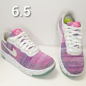 Nike Womens Air Force 1 Low Crater Flyknit Fuchsia Glow.   Size 6.5